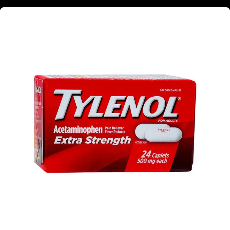 Tylenol Extra Strength, analgésico de 24 caplets para alivio temporal del dolor y la fiebre