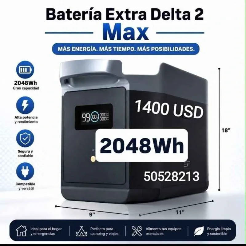 BATERIA EXTRA DE DELTA 2 MAX 2048 Wh*