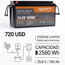 BATERÍA IDEAL PARA INVERSORES de 25.6vol 100Ah ✅