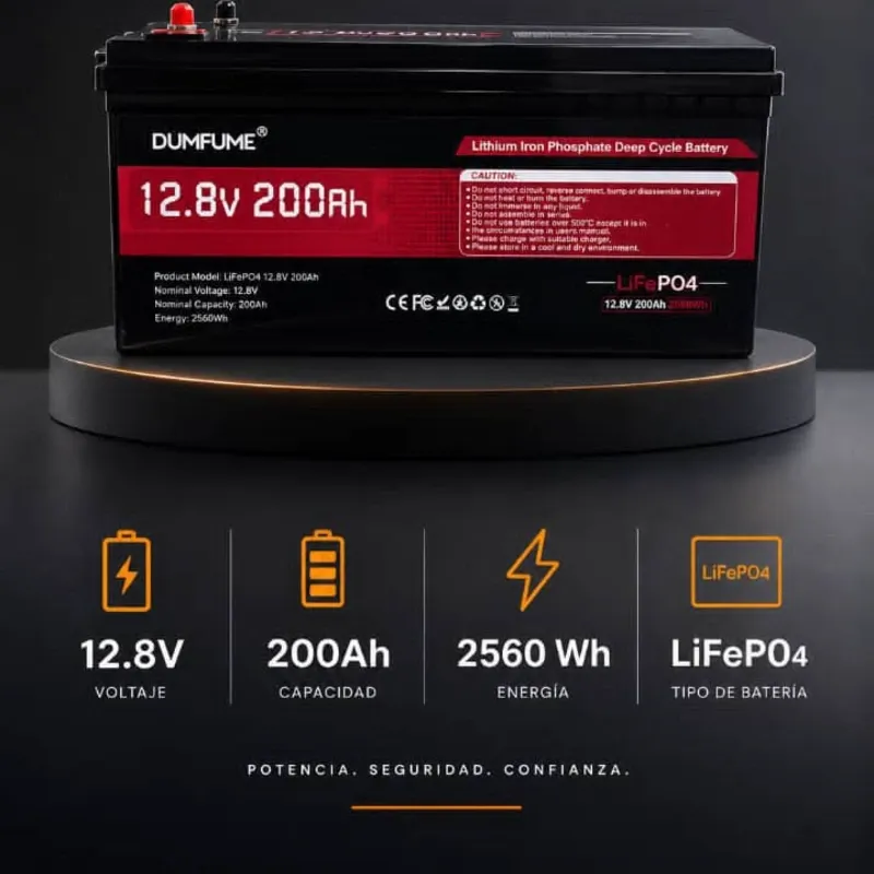 Batería para inversor 12.8 vol 200 ah