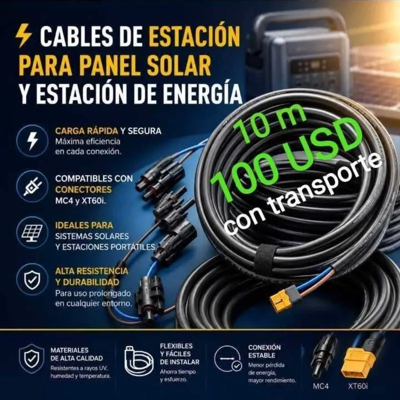 CABLE FOTOVOLTAICO PARA INVERSORES, PANEL SOLAR Y ECOFLOW