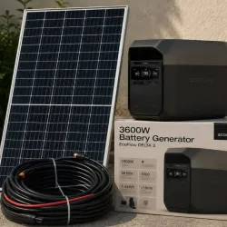 Combo Panel de 450 o de 550w  Cable de 10 metros  Ecoflow delta 3