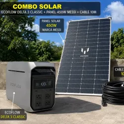 Combo Panel de 450 w o de 550w  Cable de 10 metros  Delta 3 clasica