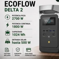 ECOFLOW Delta 2 Estación de energía Potencia pico 2700w Potencia continua 1800w