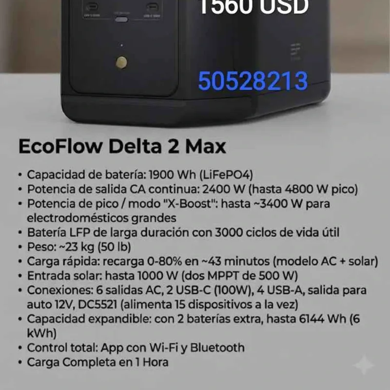 ECOFLOW Delta 2 max 1900 Wh