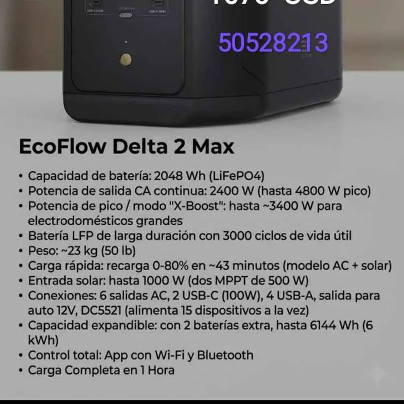 Ecoflow Delta 2 max 2048 W