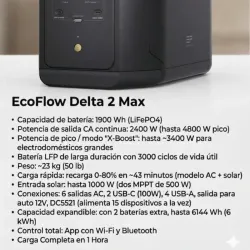 Ecoflow delta 2 máx de 1900 Wh*