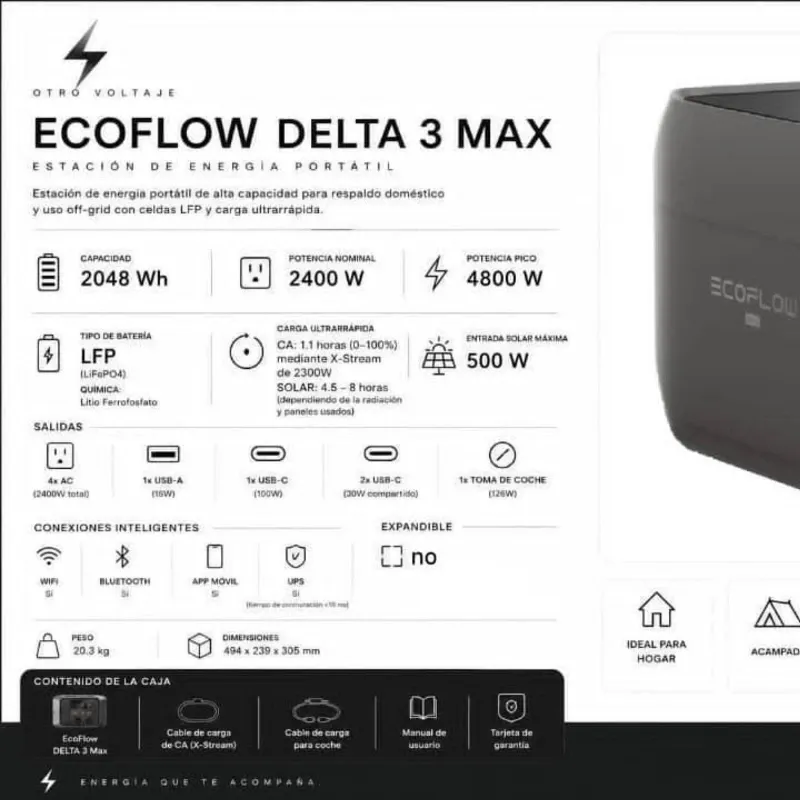 ecoflow Delta 3 max* 2048 wh