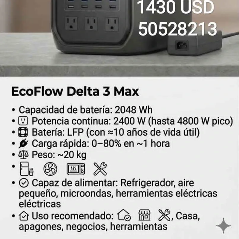 Ecoflow delta 3 máx