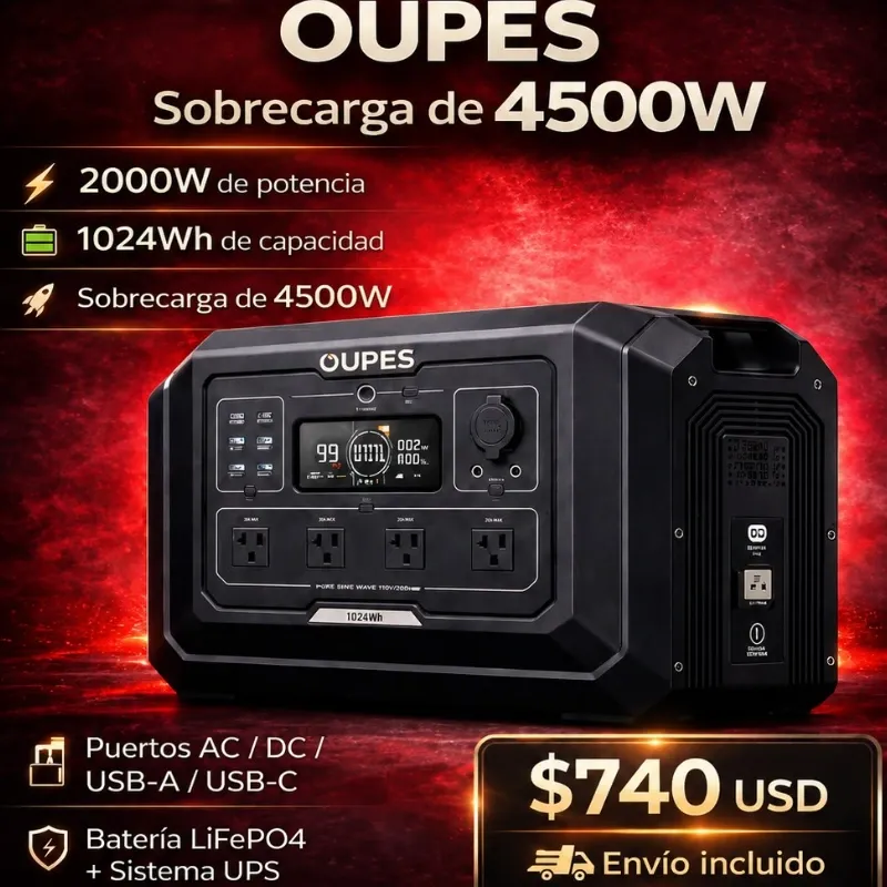 Estación de energía OUPES 2000 W pico 4500