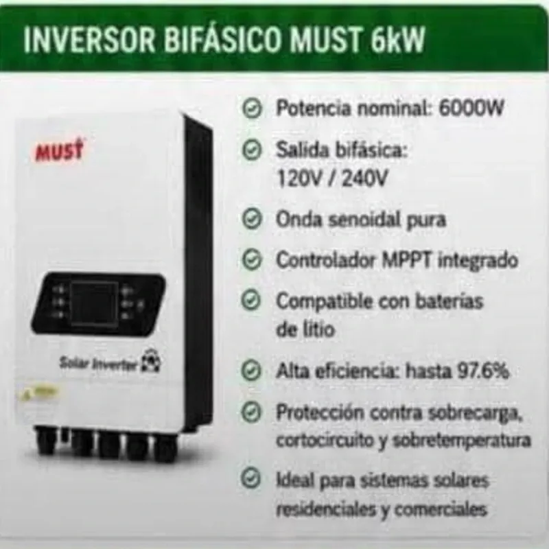 Inversor Bifásico Must 6 kW