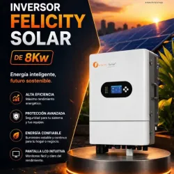 Inversor FELICITY SOLAR de 8kw Híbrido 110v y 220v ✅