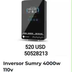 Inversor Sumry 4000w* 110v ,Potencia: 4000W (8000W Pico) Voltaje: 24V DC a 120V AC