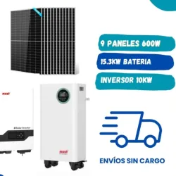 ☀️Kit de 10 kw con 9 paneles solares bifaciales 600 Wats
