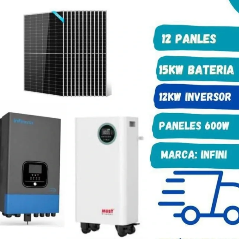 Kit de 12kw -12Panles solares bifaciales 600 Wats