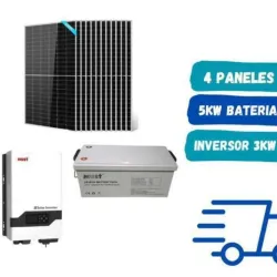 ☀️Kit de 3kw  -4 Panles solares bifaciales 600 Wats