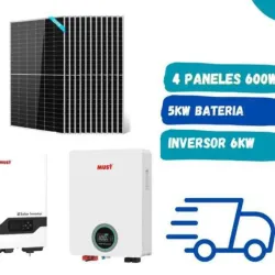 ☀️Kit de 6 kw  -4 Paneles solares bifaciales 600 Wats