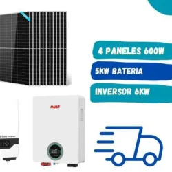 ☀️Kit de 6kw  -4 Paneles solares bifaciales 600 Wats