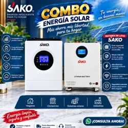 Kit Inversor Sako de 5kwh 110v  Batería Sako de 10kwh