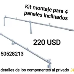 Kit montaje para 4 paneles inclinados
