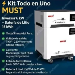 Kit todo en uno Must de 6kw con 15 kwh