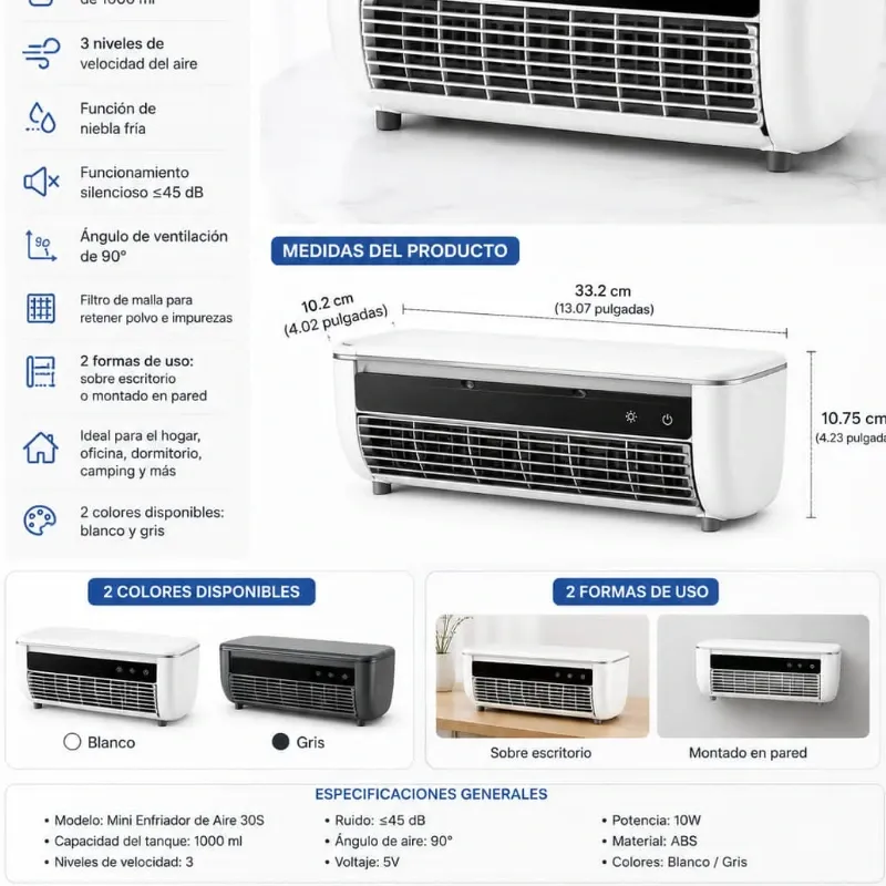 Mini enfriador de AIRE portátil