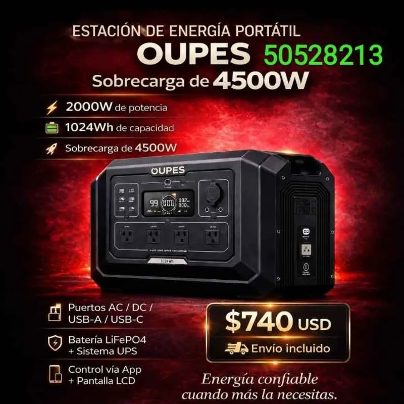 OUPES EXODUS 2000W ( Pico 4500W)* *(Capacidad:1024 Wh)*