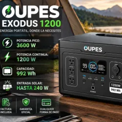 OUPES EXODUS  Potencia pico 3600w  Potencia continua 1200w estación de energía portátil