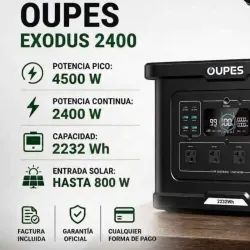 OUPES  Potencia pico 4500w  Potencia continua 2400w