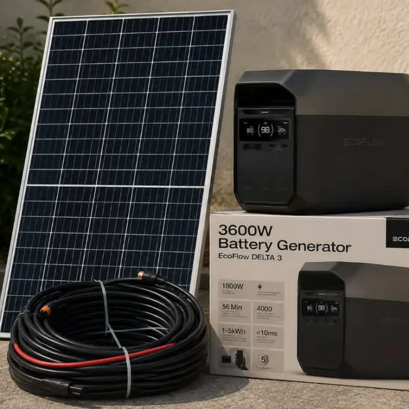 Panel de 450 w Cable de 10 metros ECOFLOW Delta 3
