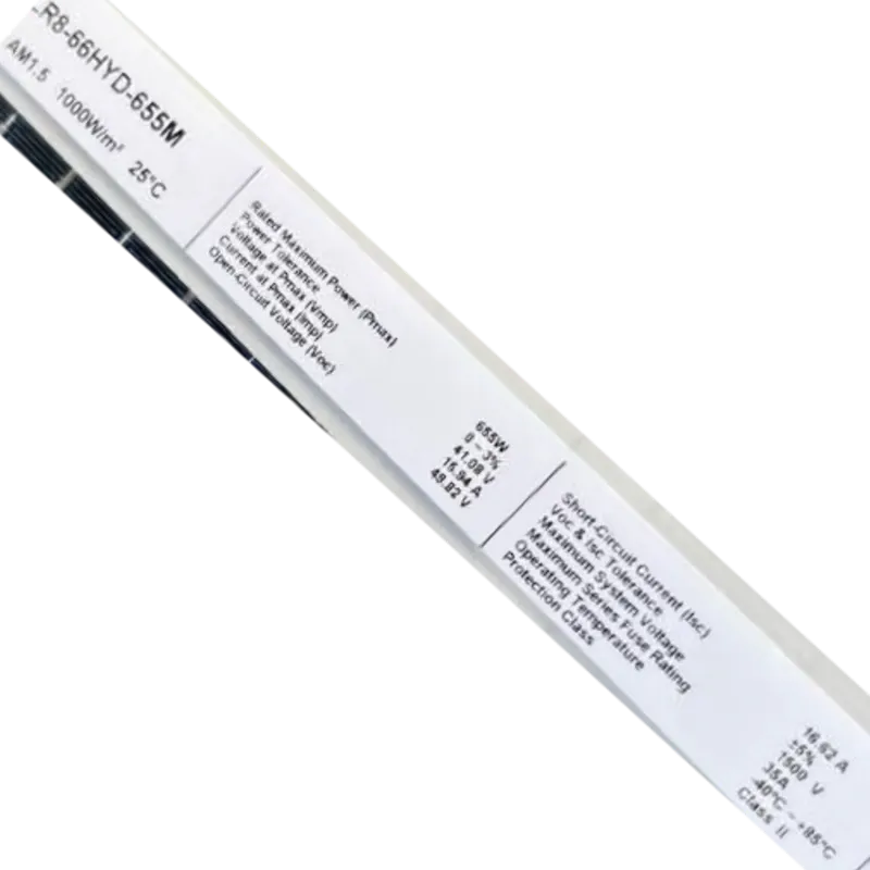 Panel de 655 w bifacial monocristalino