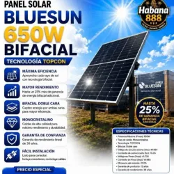 🔋 Panel Solar BLUESUN 650W TOPCon Bifacial