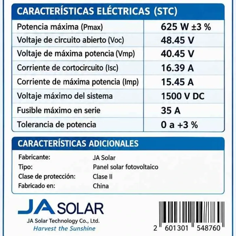 Panel Solar JASolar 625W*