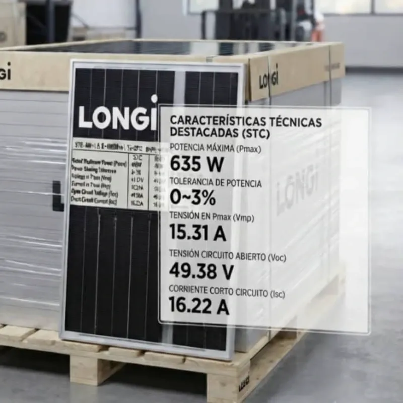 PANEL SOLAR LONGI BIFACIAL MONOCRITALINO