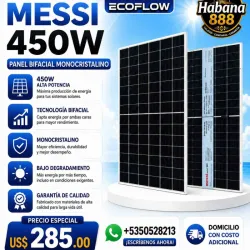 🔋 Panel Solar MESSI 450W Bifacial compatible con Ecoflow