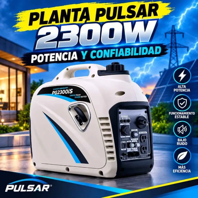 PLANTA ELÉCTRICA INVERTER PULSAR PG2300iS – 2300W!