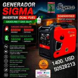PLANTA ELÉCTRICA SIGMA Inverter 6500W pico y 5000W continuos