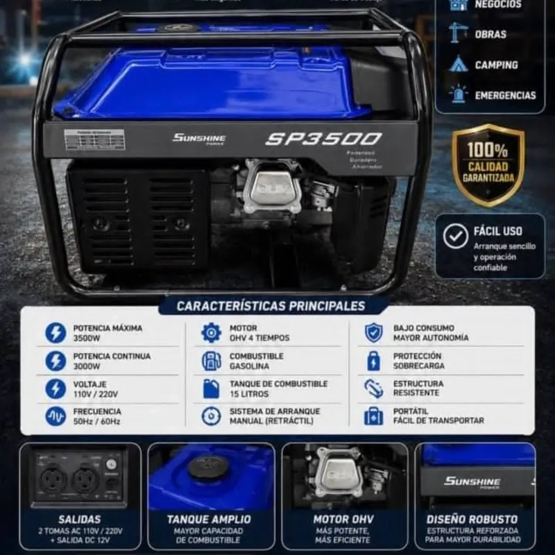 Planta eléctrica Sunshine 3500 w