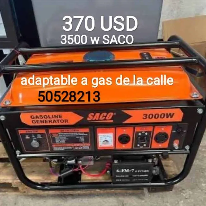 Planta marca SACO 3500 w adaptable a gas de la calle