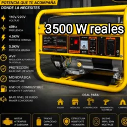 Plantas de gasolina 370 USD  son de 3500 kw