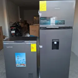 Refrigerador Hisense 7.27cuft  y Nevera Milexus 6 cuft