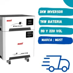 Todo en 1  -Marca MUST -capacidad de inversor 3kw  -capacidad de batería 7.2kw