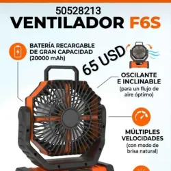 Ventilador recargable f6