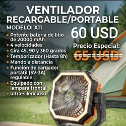 Ventilador recargable Marca X11  envío gratis