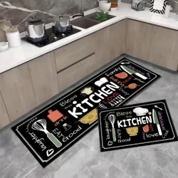 Alfombra antideslizante para cocina (Set de  2 piezas)