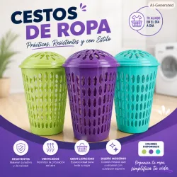 Cesto de ropa sucia con tapa