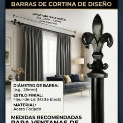 Cortinero expandible hasta 2.10