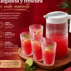 Juego de jarra con vasos