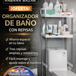 Organizador de baño con repisas