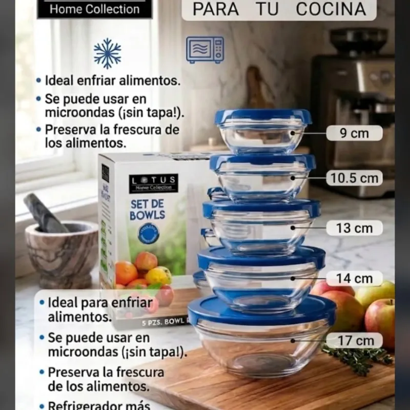 Set de Bowls Lotus Home Collection: